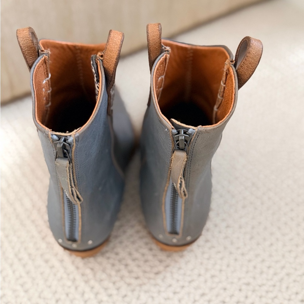 We the Free Wesley Ankle Boots grey blue western 37 Free People - Picture 5 of 11